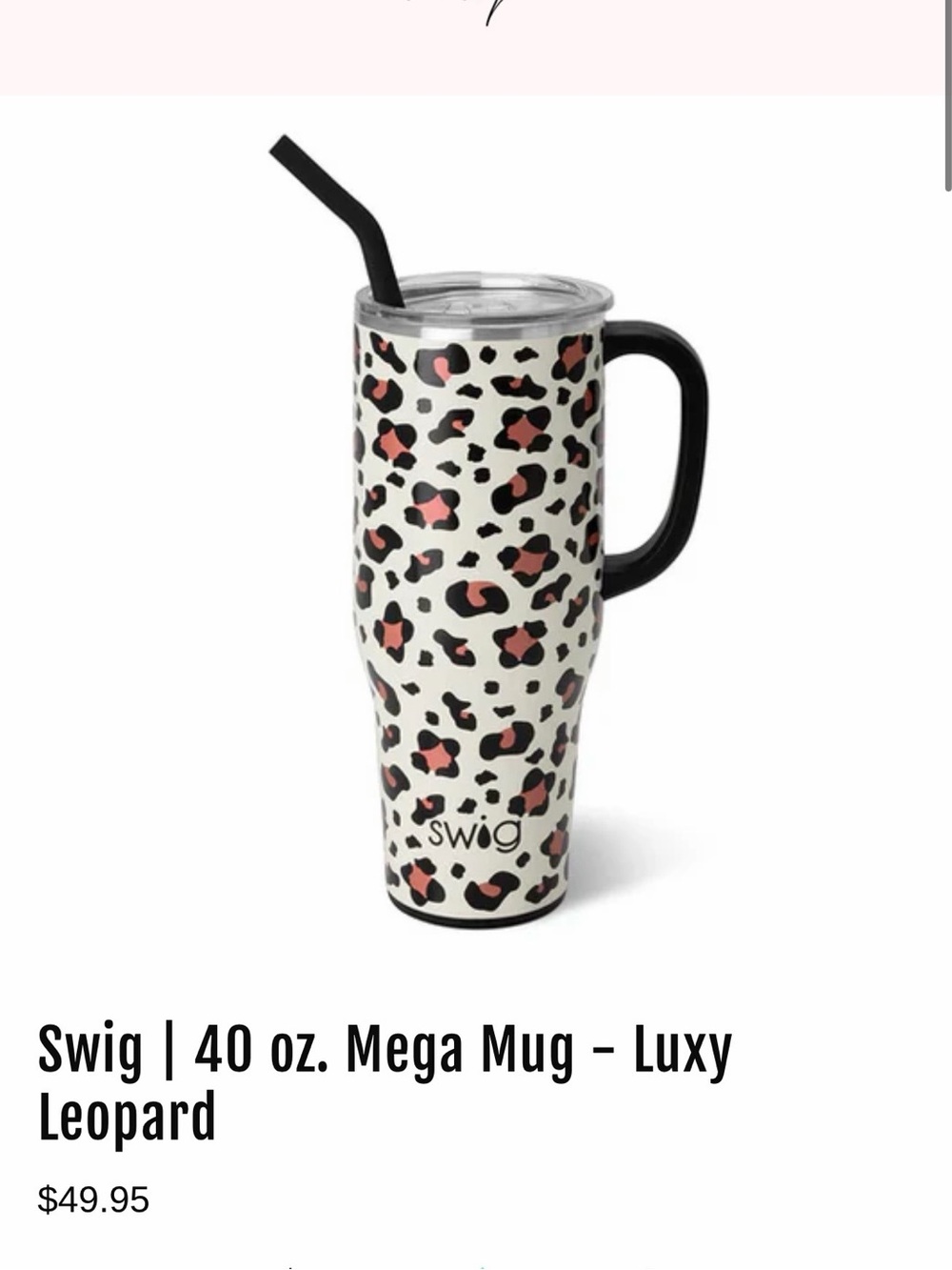 Swig Luxy Leopard 40 oz Tumbler